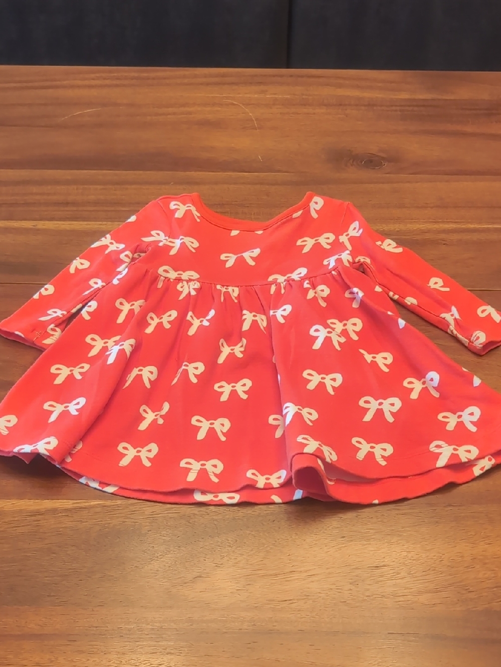 Hanna Andersson Red and White Bow Print Dress